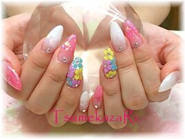 ★フラワー敷詰め★ホログラデ★