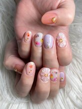 インプレス 鶴見店(Impress)/ぷっくりフラワーネイル