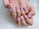紫ニュアンスネイル♪