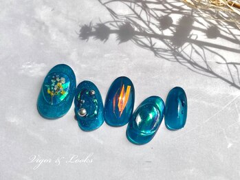 ヴィガー アンド ルックス 白金 目黒(Vigor&Looks)/エメラルドグリーン　ニュアンス