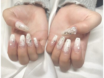 ヤシネイル(Yashi Nail)/クラスマスネイル ホワイト