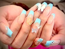 ヌル ネイル 堀江(NURU NAIL HORIE)/ティファニーブルーフレンチ☆