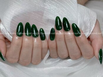 ダイアモンドネイルスタジオ 新宿店(Diamond Nail Studio)/チップ長さだしワンカラー