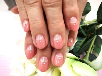 プルミエ ネイル(Premier Nail)/ピンク☆逆フレンチ