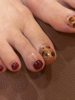 footレオパードネイル