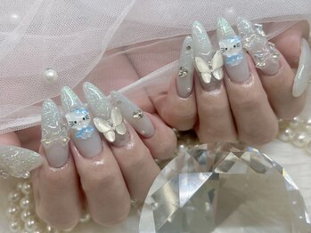 アンジュ(Ange)/【Ayaka】水色ちゅるんネイル