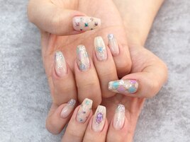 ジャスミン×タイルネイル