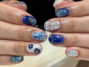 アトリエ フェム(atelier.fem)/blue nail