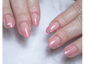 ラメグラデーション　透明感