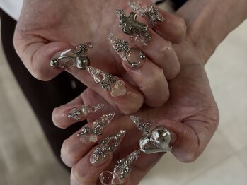 ネイルスタジオイー(nailstudio E)/【Yuuna】clear~°.。