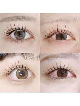 シスターバイビー 本厚木店(Sister by B)の写真/【LEDマツエク×まつ毛パーマ】流行りの束感デザインで写真盛れするお目元に★絶対可愛い人気メニュー♪