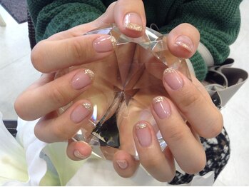 ネイルサロン スクール アンジェラ 水戸本店/キラキラ☆フレンチネイル♪