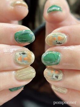 ポンポネ(pomponner)の写真/【ニュアンス×ショートネイル専門】豊富なニュアンスデザインであなたのなりたい手元に♪フィルイン導入◎