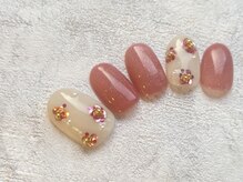 アール(R)/#ホロフラワーネイル