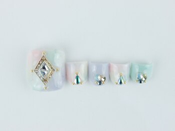 まつげアンドネイル ディアマンローズ(DIAMANT ROSE)/フットネイル・6600円
