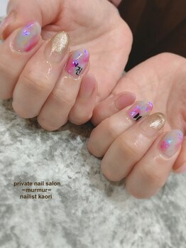 プライベート ネイルサロン マーマ(murmur)/カラフルタイダイ