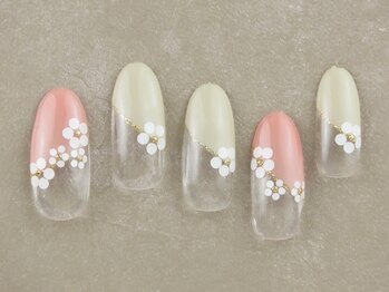 爪屋/ホロお花ネイル