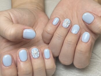 ぷっくりフラワーネイル