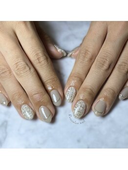 トータルビューティーローズ(Rose)/大人ツイードネイル