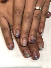 アース ネイルアイラッシュ 前橋店(EARTH Nail&Eyelash)/キラキラパーツデザイン￥12000