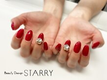 スターリー(STARRY)/ワンカラー 赤 ストーン　