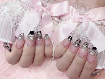 モカ 京橋(moca)/【Akari】ヒョウ柄ネイル