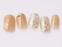 アイ ネイルズ 天神店(I nails)/ぷっくりゴールド　¥7000