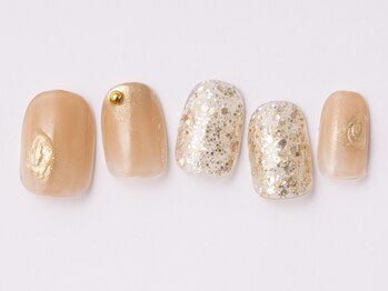 アイ ネイルズ 天神店(I nails)/ぷっくりゴールド　¥7000