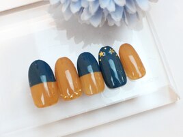 秋冬色でバイカラー