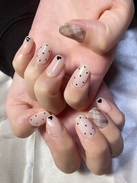 チェック×ドット★