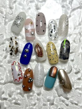 ココロネイル 住吉店(Cocolo nail)の写真/ケア&付替OFF(1ヶ月以内の再来)込！定額ハンド¥7700♪ジェル初心者さんもお気に入りのデザインが見つかる★