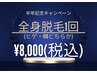 【half anniversary】全身脱毛(VIO・髭どちらか)1回¥8.000【超破格メニュー！