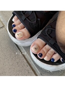 リッシュ(RICHE)/ネイビー×パールホワイト