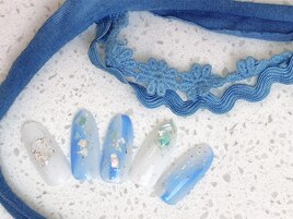 爽やか！ブルーネイル
