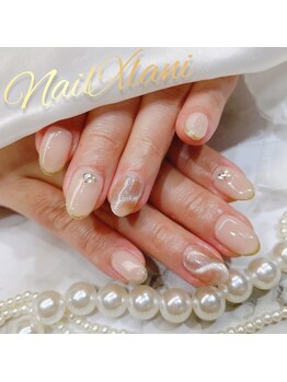 フィルインで自爪に優しいネイル