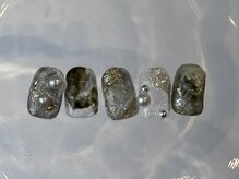 ファンクションネイルズ 表参道 原宿(FUNCTION NAILS)/シアーブラック　パール