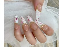 ネイルアンドアイラッシュスタジオ シュシュ(chouchou)/シェル・ドライフラワーフレンチ