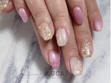 ネイルアトリエルカ(nail atelier LUCA)/W-621 ミラーフラワーネイル