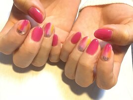 カラフルミラーネイル♪