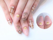 ネイルコレクション ベビーピンク(Baby Pink)/ジェル定額￥8990★３Ｄリボン