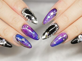 エムネイル(M-Nail)/★ブラックオーロラネイル★