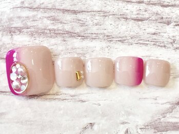 ネイルサロン アミュゼ/定額デザインフットジェル 