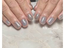 アオネイル(青桜 ao_nail_)/フラッシュネイル