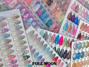 フルムーン(FULL MOON)の写真/マグネット/フラッシュ/グリッター/ホロ/オーロラなどラメカラーだけで250種類以上取り揃えております。