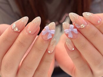 ワンホンネイル/リボンネイル