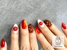 ネイルズガッシュ 武蔵小山店(NAILsGUSH)/秋ネイル/りんご/ニュアンス