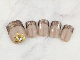 ラメフレンチネイル