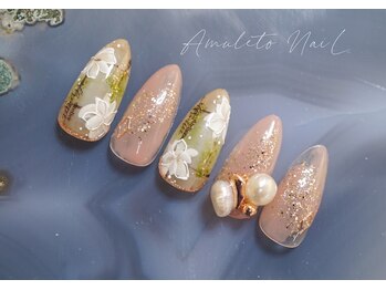 アムレート ネイル 蕨(Amuleto NaiL)/ニュアンスフラワー 初回¥7900