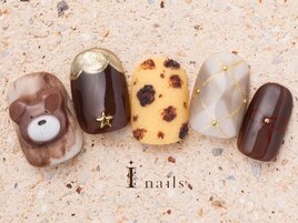 チョコチップくまネイル11500円