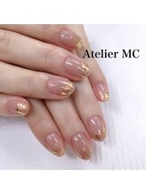 アトリエ エムシー 新富町(Atelier MC)/ワンカラー×ラメがけ